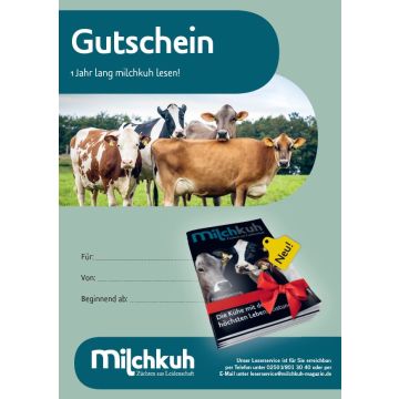 MILCHKUH Geschenkgutschein 4 Ausgaben