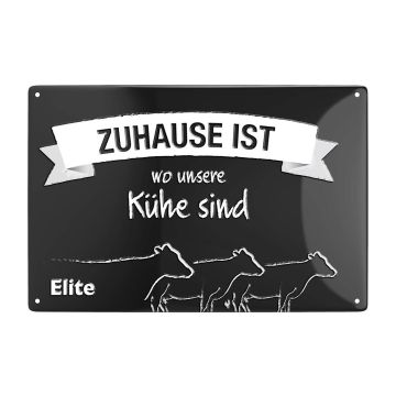 hochwertiges Blechschild Zuhause