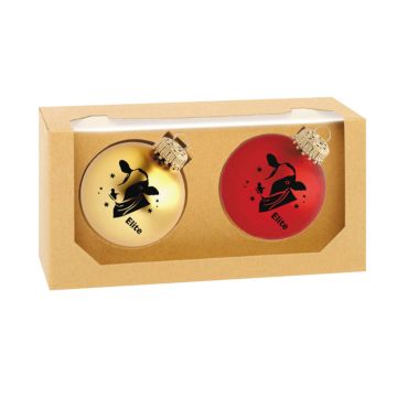 Elite Weihnachtskugeln "Holstein", 2er Set